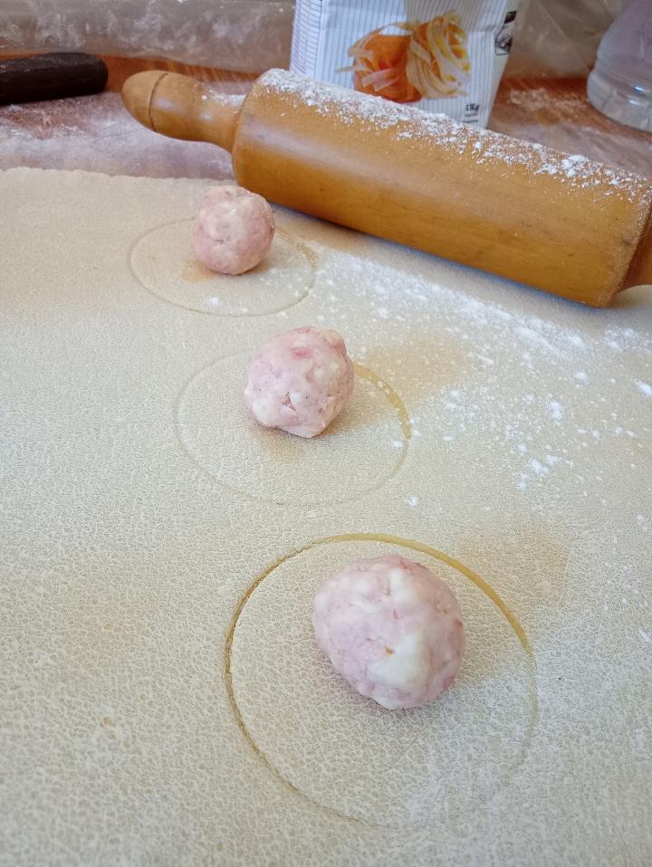 Preparando el relleno artesanal